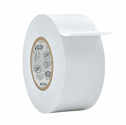 Picture of WOD ETC766 Professional Grade General Purpose White Electrical Tape UL/CSA listed core. Vinyl Rubber Adhesive Electrical Tape: 2 inch X 66 ft. - Use At No More Than 600V & 176F (Pack of 1)