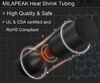 Picture of 1 inch (25mm) 3:1 Dual Wall Adhesive Heat Shrink Tubing, Large Diameter Glue Lined Marine Cable Sleeve Tube, Premium Wire Wrap Protector for DIY by MILAPEAK (4 Feet, Black)