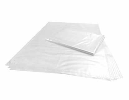 Picture of Wowfit 100 CT 12x18 inches 1 Mil Clear Plastic Flat Open Poly Bags Great for Proving Bread, Dough, Storage, Packaging and More (12 x 18 inches)