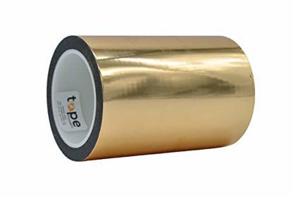 Picture of WOD MPFT2 Gold Metalized Polyester Mylar Film Tape with Acrylic Adhesive, 6 inch x 72 yds. Vibrant Mirror Like Finish, Decor Tape for Detailing Accent Wall, Graphic Arts, Car and Boat Trim
