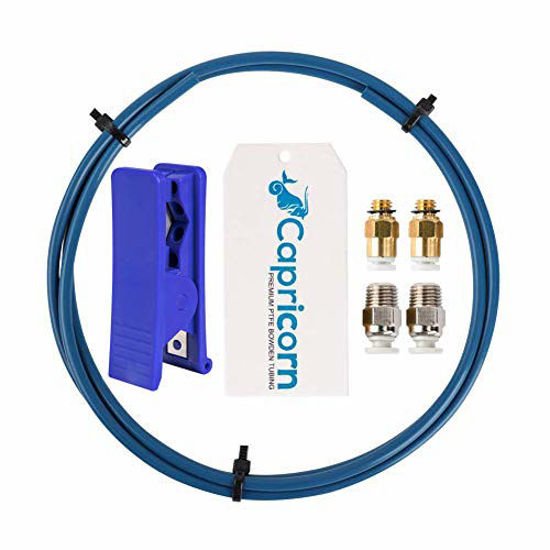 Picture of Creality Capricorn Bowden PTFE Tubing 1M XS Series 1.75MM Filament with 2X PC4-M6 & 2X PC4-M10 Pneumatic Fittings & Tube Cutter for Ender 3/3 Pro/5/CR-10/10S 3D Printer