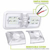 Picture of 5 Pack Leisure LED RV LED Ceiling Double Dome Light Fixture with ON/OFF Switch Interior Lighting for Car/RV/Trailer/Camper/Boat DC 12V Natural White 4000-4500K 48X2835SMD (Natural White 4000-4500K, 5)