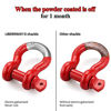 Picture of Shackles 3/4" (2 PACK) LIBERRWAY D ring Shackle Rugged Unbreakable 28.5 Ton (57,000 Lbs) Maximum Break Strength with 7/8'' Pin Bow Screw Heavy Duty D Ring for Vehicle Recovery, Red