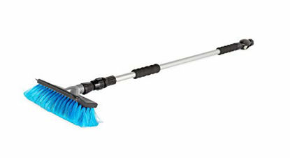 Picture of Camco RV Flow-Through Wash Brush with Adjustable Handle (43633), Black/Gray