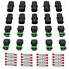 Picture of MUYI 10 Kit 2 Pin Way Waterproof Electrical Connector 2.5mm Series Terminals Quick Locking Wire Harness Sockets