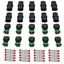 Picture of MUYI 10 Kit 2 Pin Way Waterproof Electrical Connector 2.5mm Series Terminals Quick Locking Wire Harness Sockets