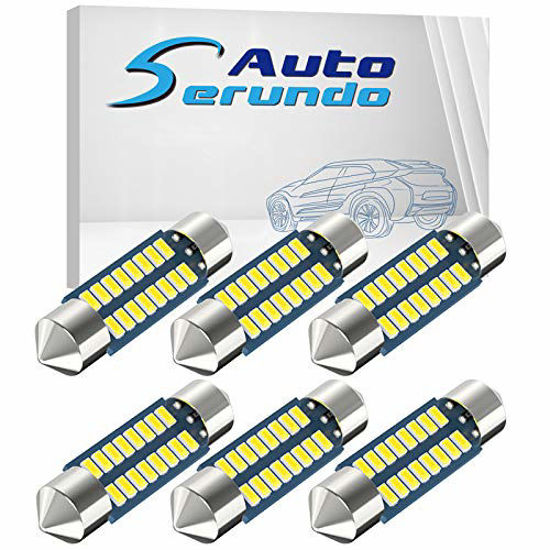 GetUSCart- Serundo Auto 6418 Led Car Bulb 36mm 1.42in C5W Led