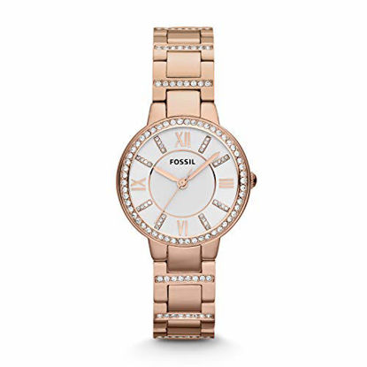 Picture of Fossil Women's Virginia Quartz Stainless Three-Hand Watch, Color: Rose Gold (Model: ES3284)