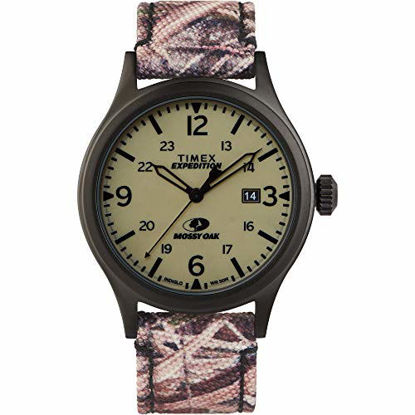 Picture of Timex Men's Expedition Scout 40mm Analog Quartz Leather Strap, Camouflage, 20 Casual Watch (Model: TW2T94700)