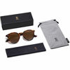 Picture of SOJOS Classic Retro Round Polarized Sunglasses UV400 Mirrored Lens SJ2069 ALL ME with Brown Tortoise Frame/Gradient Brown Lens with Rivets