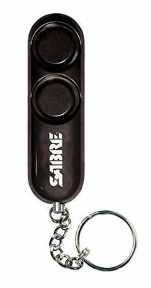 Picture of SABRE PA-01 Personal Self-Defense Safety Alarm on Key Ring with LOUD Dual Alarm Siren Heard up to 600 Feet/185 Meters Away. To Use, Pull Metal Chain from Base, Black