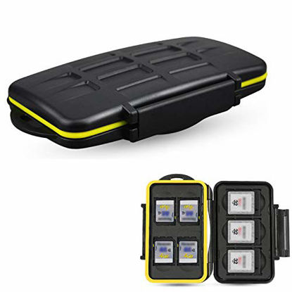 Picture of JJC Deluxe 7 Slots XQD Cfexpress Type-B SD SDXC SDHC Memory Card Case Carrying Storage Holder for 3 XQD / Cfexpress Type-B and 4 SD, Travel-Friendly Case with Water-Resistant & Shockproof Protection
