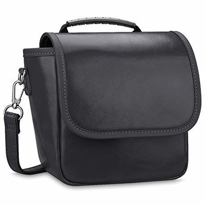 Picture of Fintie Carrying Case Compatible with Polaroid Originals OneStep+, Onestep 2 VF, Now I-Type Instant Film Camera - Premium Vegan Leather Travel Bag Soft Pouch w/Removable Strap & Pocket (Black)