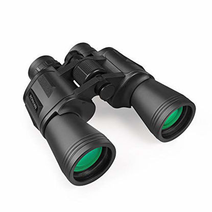 Picture of 20x50 High Power Military Binoculars, Compact HD Professional/Daily Waterproof Binoculars Telescope for Adults Bird Watching Travel Hunting Football-BAK4 Prism FMC Lens-with Case and Strap (20X50)