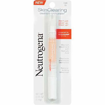Picture of Neutrogena SkinClearing Blemish Concealer Face Makeup with Salicylic Acid Acne Medicine, Non-Comedogenic and Oil-Free Concealer Helps Cover, Treat & Prevent Breakouts, Fair 05,.05 oz