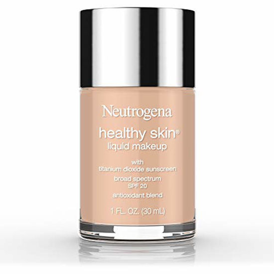 Picture of Neutrogena Healthy Skin Liquid Makeup Foundation, Broad Spectrum SPF 20 Sunscreen, Lightweight & Flawless Coverage Foundation with Antioxidant Vitamin E & Feverfew, Natural Tan, 1 fl. oz