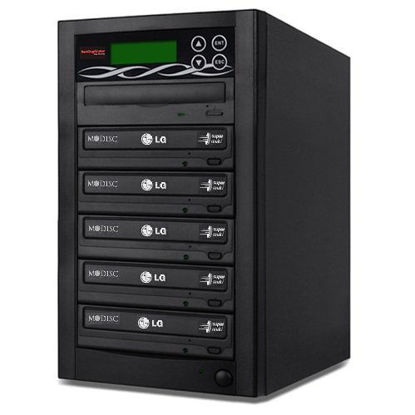 Picture of BestDuplicator 5 Target (1 to 5) 24X SATA DVD Duplicator Built-in LG Burner DVD Burner (128MB Buffer) + Free Nero 10 Multimedia Suite Essentials CD/DVD Burner Software - Professional DVD CD Duplication Copier Machine