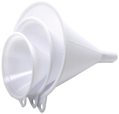 Picture of Norpro Plastic Funnel, Set of 3, Set of Three, White