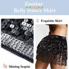 Picture of Zoestar Boho Sequin Tassel Hip Scarf Multiplayer Belly Dance Belt Dance Performance Skirt for Women and Girls (Pink)