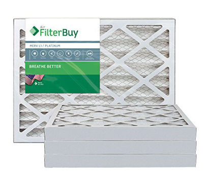 Picture of FilterBuy 16x32x2 MERV 13 Pleated AC Furnace Air Filter, (Pack of 4 Filters), 16x32x2 - Platinum
