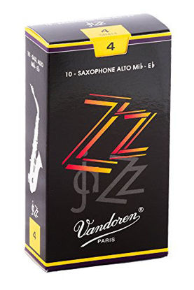 Picture of Vandoren SR414 Alto Sax ZZ Reeds Strength 4; Box of 10