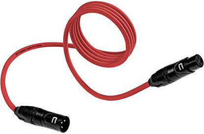 Picture of Balanced XLR Cable Male to Female - 200 Feet Red - Pro 3-Pin Microphone Connector for Powered Speakers, Audio Interface or Mixer for Live Performance & Recording