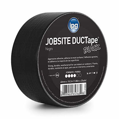 Picture of IPG 6720BLK JobSite DUCTape, Colored Duct Tape, 1.88" x 20 yd, Black