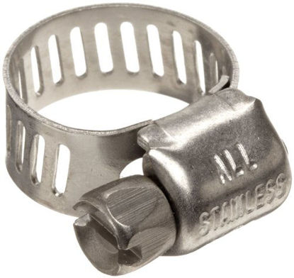 Picture of Precision Brand - 33010 M4S Micro Seal, Miniature All Stainless Worm Gear Hose Clamp, 7/32" - 5/8" (Pack of 10)
