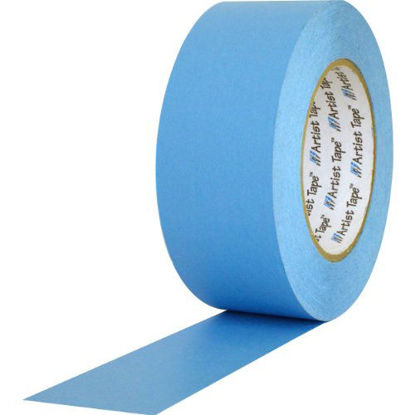 Picture of ProTapes Artist Tape Flatback Printable Paper Board or Console Tape, 60 yds Length x 1/2" Width, Blue (Pack of 1)