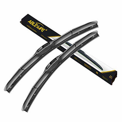 Picture of ABLEWIPE Windshield Hybird Wiper 24" + 22" Front Window Wiper Blades Model 18O13B(Set of 2)