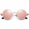 Picture of Joopin-Round Retro Polaroid Sunglasses Driving Polarized Glasses Men Steampunk (Pink Retro)