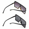 Picture of GRFISIA Square Oversized Sunglasses for Women Men Flat Top Fashion Shades (2 PCS-Black- leopard, 2.56)