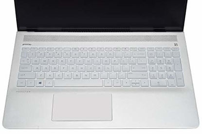 Picture of Keyboard ProtectorSkin Cover Compatible HP Pavilion 15.6" 2018 New Series,HP Pavilion x360 15-BR075NR,HP Pavilion 15-BS 15-BW 15-CC 15-CB 15-CD,HP ENVY x360 15M-BP 15M-BQ,17.3"HP ENVY 17M 17-BS(Clear)