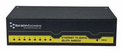 Picture of BRAINBOXES ES-279 Brainboxes ES-279 Ethernet to Serial Device Server, 8 Port RS-232 Ethernet to Serial Device Server, Enet to Serial Adapter, 1 MegaBaud Data Rate, Serial Port Tunnelling