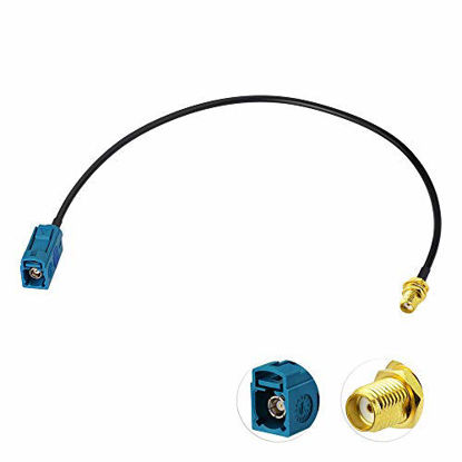 Picture of Bingfu Fakra Z Female to SMA Female Vehicle Antenna Adapter Cable 30cm 12 inch for Car Stereo Android Head Unit GPS Navigation FM AM Radio Sirius XM Satellite Radio 4G LTE Telematics Bluetooth Module