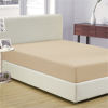 Picture of Mellanni Fitted Sheet Queen Beige - Brushed Microfiber 1800 Bedding - Wrinkle, Fade, Stain Resistant - Deep Pocket - 1 Single Fitted Sheet Only (Queen, Beige)