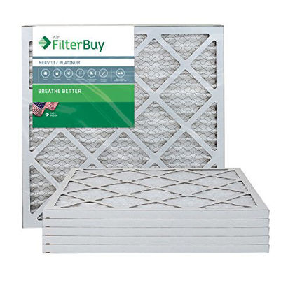 Picture of FilterBuy 20x21.5x1 MERV 13 Pleated AC Furnace Air Filter, (Pack of 6 Filters), 20x21.5x1 - Platinum