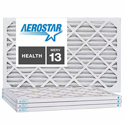 Picture of Aerostar 12x24x1 MERV 13, Pleated Air Filter, 12x24x1, Box of 4, Made in The USA