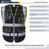 Picture of JKSafety 9 Multi-Functional Pockets Zipper Front Safety Vest With Reflective Strips Meet ANSI/ISEA Standards (Black, 3X-Large)