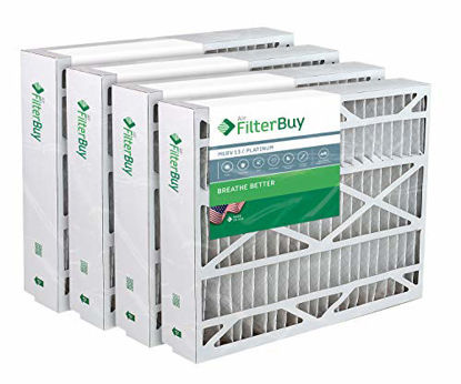 Picture of FilterBuy 24.5x27x5 Trane American Standard BAYFTFR24M FLR06071Compatible Pleated AC Furnace Air Filters (MERV 13, AFB Platinum). 4 Pack.
