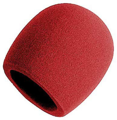 Picture of On-Stage Foam Ball-Type Microphone Windscreen, Red