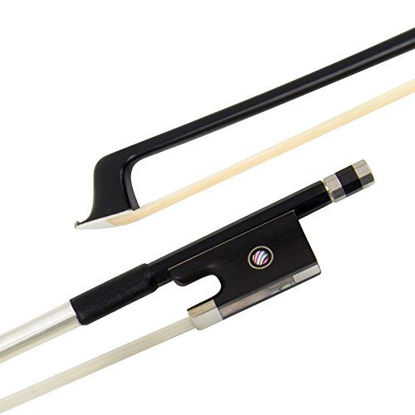 Picture of Violin Bow Stunning Bow Carbon Fiber for Violins (1/8, Black)