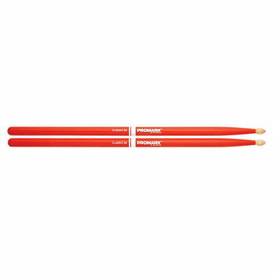 Picture of Promark American Hickory Classic 5A Drumsticks, Acorn Tip, Orange - Single Pair