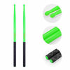 Picture of 5A Nylon Drumsticks for Drum Set Light Durable Plastic Exercise ANTI-SLIP Handles Drum Sticks for Kids Adults Musical Instrument Percussion Accessories Green