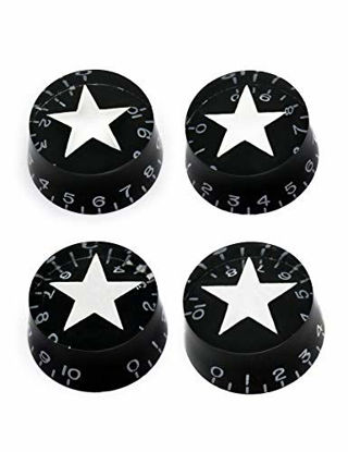 Picture of Metallor Electric Guitar Top Hat Knobs Speed Volume Tone Control Knobs Compatible with Les Paul LP Guitar Parts Replacement Set of 4Pcs.