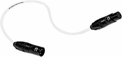 Picture of Balanced XLR Cable Male to Female - 5 Feet White - Pro 3-Pin Microphone Connector for Powered Speakers, Audio Interface or Mixer for Live Performance & Recording