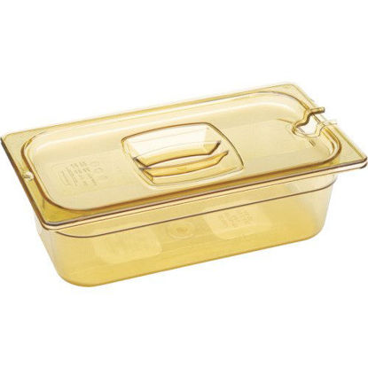 Picture of Rubbermaid Commercial Products Hot Food Standard Lid, 1/9 Size, Amber (FG202P23AMBR)