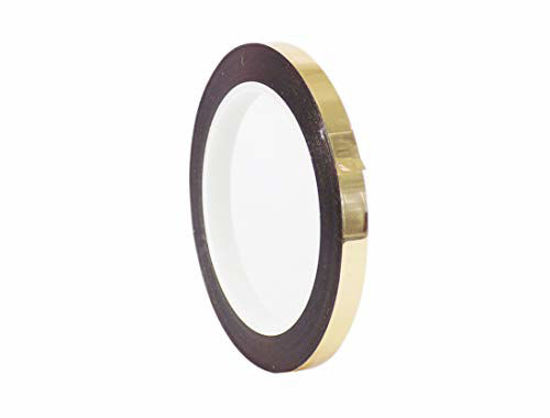 Picture of WOD MPFT2 Gold Metalized Polyester Mylar Film Tape with Acrylic Adhesive, 3/8 inch x 72 yds. Vibrant Mirror Like Finish, Decor Tape for Detailing Accent Wall, Graphic Arts, Car and Boat Trim