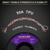 Picture of Overture TPU Filament 1.75mm Flexible TPU Roll with 200 x 200 mm Soft 3D Printer Consumables, 1kg Spool (2.2 lbs.), Dimensional Accuracy +/- 0.05 mm, 1 Pack (Orange)