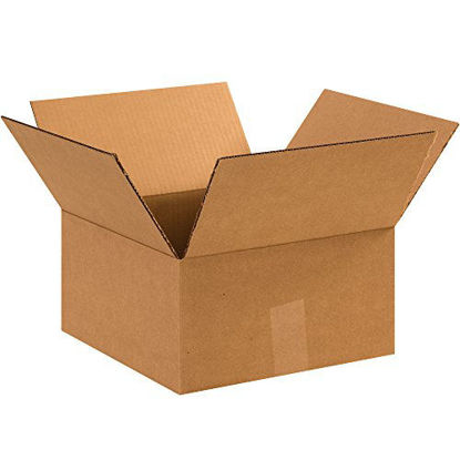 Picture of Partners Brand P12126 Flat Corrugated Boxes, 12"L x 12"W x 6"H, Kraft (Pack of 25)